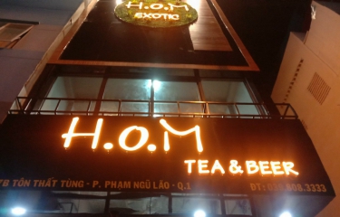 DỰ ÁN BẢNG HIỆU ALU H.O.M TEA&BEER